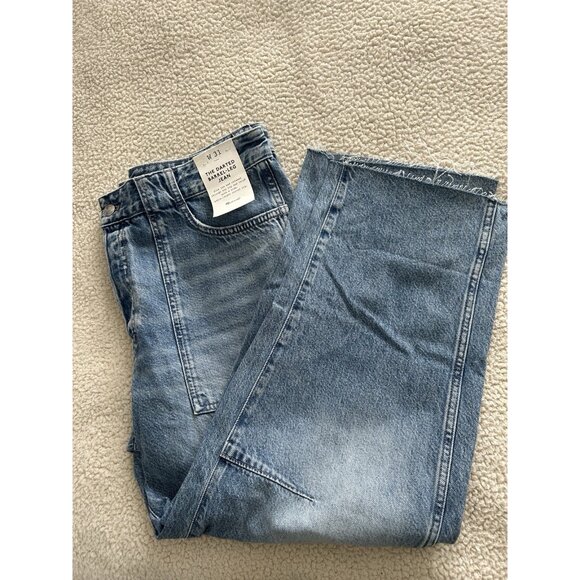 Madewell $158 The Darted Barrel-Leg Utility Jean Blue Irmo Wash Size 31 - Picture 10 of 16